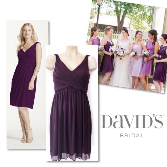 David's Bridal Dresses & Skirts - DAVID’S BRIDAL CHIFFON PLUM BRIDESMAID DRESS 4 David's Bridal Dresses & Skirts - DAVID’S BRIDAL CHIFFON PLUM BRIDESMAID DRESS 4